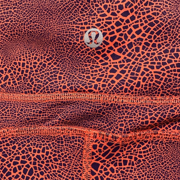 Lululemon Invigorate High-Rise Tight 25" Size 20 NWT in Crackle Orange Larkspur - Picture 13 of 14